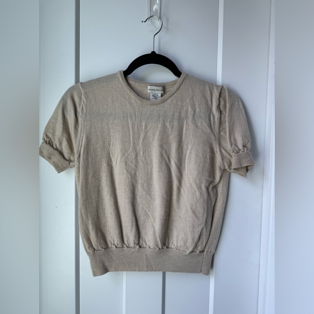 Banana Republic Light Tan Merino Wool Sweater